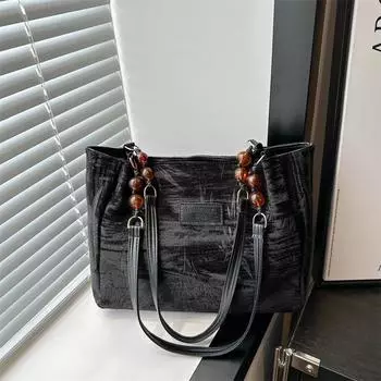 Сумка-тоут, новая, в китайском стиле, новая, модная, повседневная, нишевая, простая, через плечо, сумка в стиле ретро для женщин