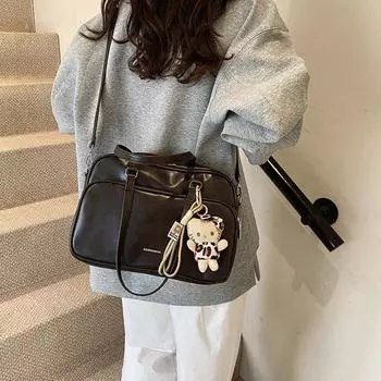 Сумка-тоут премиум-класса для женщин из зарубежной коллекции осень-зима 2024 года, повседневная, универсальная, через плечо, большая вместительная сумка-тоут