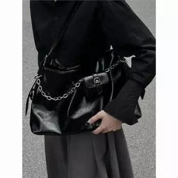 Сумка-тоут Premium Sense для женщин 2024 года, новая осенняя сумка через плечо для студентов колледжей, вместительная сумка-тоут для поездок на работу чёрный