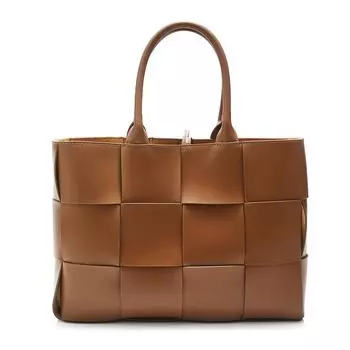 Сумка-тоут Простая женская сумка для поездок на работу Плетеная сумка из коровьей кожи Большой емкости чёрный