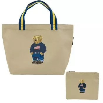 Сумка-тоут Ralph Lauren Polo Ralph Tote POLO RALPH LAUREN Сумка-шоппер Эко-сумка с кошельком Компактно складывающаяся 0002114857 бежевый