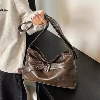 Сумка-тоут Retro Locomotive Wind, большая вместимость, женская, новая, универсальная, повседневная сумка-мессенджер для поездок на работу коричневый