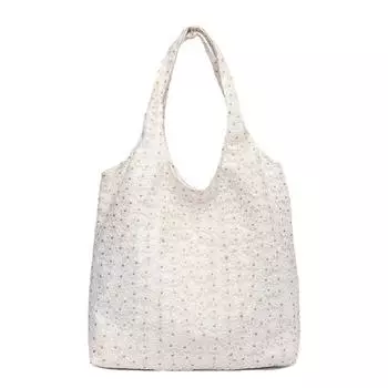 Сумка-тоут с кружевом и цветочным принтом под мышками, женская сумка большой емкости, пригородная сумка на плечо