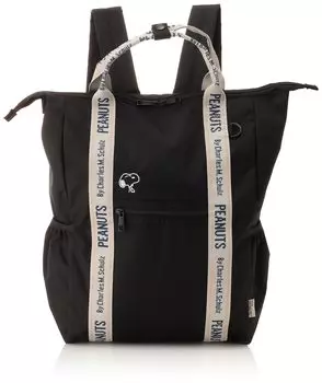 Сумка-тоут с логотипом Water Large Back Commuting to Rucksack for High School Black One Size [Snoopy] Рюкзак, Рюкзак, Лента, Репеллент, A4, 18 л, Вместимость,
