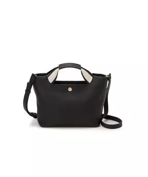 Сумка-тоут с мягкой термоусадочной лентой, мини-сумка с черной ручкой [Topkapi], наплечная, женская чёрный