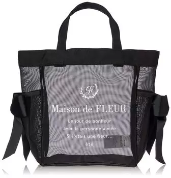 Сумка-тоут с принтом логотипа Mesh S 8A22F0J0800 черная [Maison Fleur] женская