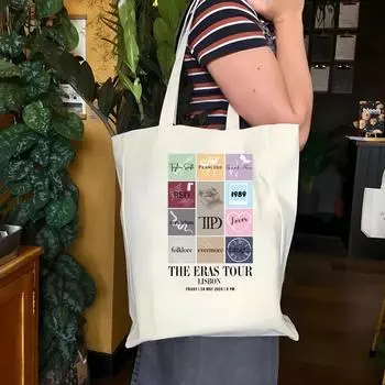 Сумка-тоут с принтом The Eras Tour Сумка-тоут Taylors Version Сумка-тоут The Eras Tour WHITE