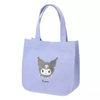 Сумка-тоут с пушистыми нашивками Marimo Craft Sanrio Characters Kuromi Ш25 x В25 x Г12 см SRTZ-142