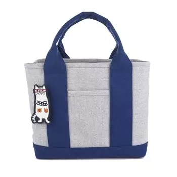 Сумка-тоут с разделителем, серая [Kusuguru Japan] 236131-03