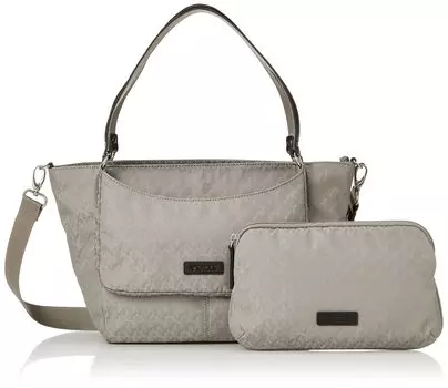 Сумка-тоут с сумочкой-мешочком Monogram 2WAY Tote Brown [Isaac] Женская (27)