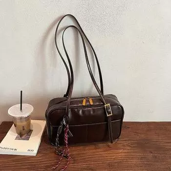 Сумка-тоут с текстурой подмышкой для осени и зимы, женская популярная тенденция, повседневная мода, универсальная сумка через плечо в иностранном стиле для поездок на работу 30*9*18