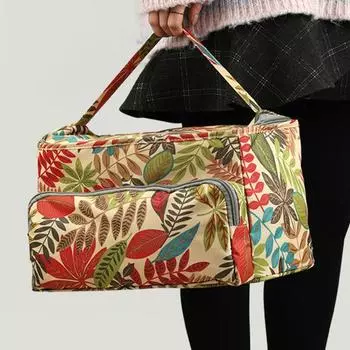 Сумка-тоут с уникальным узором, большая вместительная сумка для хранения пряжи из ткани Оксфорд с ручкой для дома 1