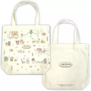 Сумка-тоут Sanrio из хлопкового холста с ластовицей, большая вместимость, рисунок сзади спереди, разные милые персонажи с персонажами Sanrio