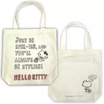 Сумка-тоут Sanrio из хлопкового полотна большой емкости с разными узорами и милыми персонажами Hello Kitty B