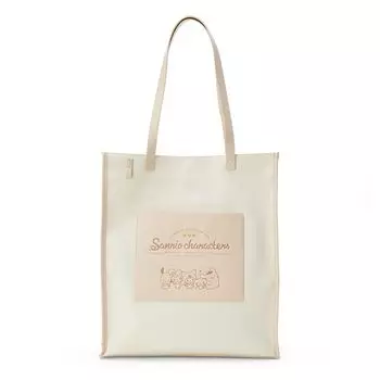 Сумка-тоут Sanrio с персонажами Sanrio, кремовая 028606 (Наслаждайтесь идолом)