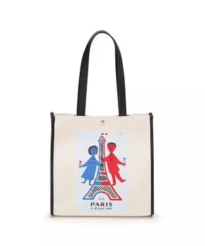 Сумка-тоут Savignac x Breath Art Print Organic Canvas Сумка-тоут Красная [Topkapi] Женская красный