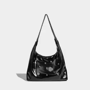 Сумка-тоут Shinjuku в стиле панк, новая рабочая пригородная сумка, женская сумка на плечо, корейская женская сумка с цепочкой