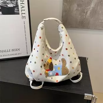 Сумка-тоут Slack Lazy Wind для женщин 2025 года, новая осенняя школьная сумка для студентов колледжей на работу с двумя плечами белый