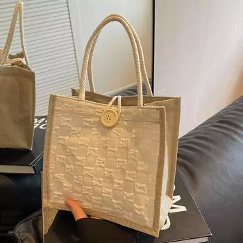 Сумка-тоут со складками, сумка для переноски в руках, льняная сумка для подарков, сумка для хранения, школьная сумка для ланча, бенто