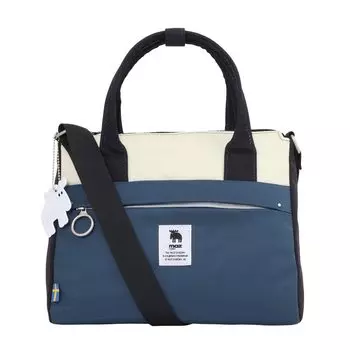 Сумка-тоут, сумка через плечо 2WAY 002, двухцветная, симпатичная, сумка для мамы, сумка через плечо, скандинавский, синий, черный x темно-синий [Mozu] для мамы