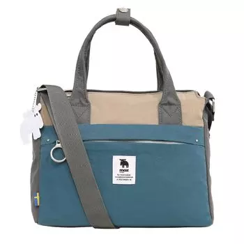 Сумка-тоут, сумка через плечо 2WAY 002, двухцветная, симпатичная, сумка для мамы, сумка через плечо, нордический, глубокий серый x темно-зеленый [Mozu] для мамы