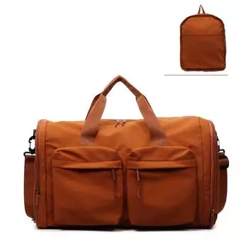 Сумка-тоут, сумка для хранения на короткие расстояния, легкая багажная сумка, дорожная сумка большой вместимости коричневый