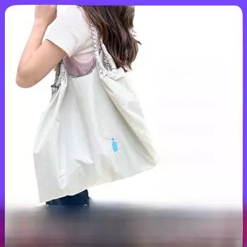 Сумка-тоут Summer Blue Bottle Embroidered Tote - легкая и вместительная сумка через плечо для женщин Medium