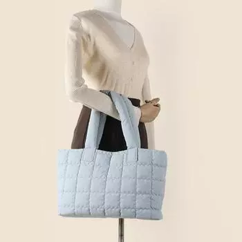 Сумка-тоут в стиле Commuter с принтом в корейском стиле, сумка-корзина Niche, большая вместительная сумка чёрный