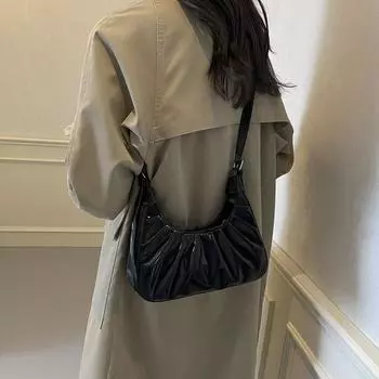 Сумка-тоут в стиле ретро для женщин, корейская версия, осенне-зимняя сумка для подмышек 2024 года, новая большая вместительная женская сумка через плечо коричневый