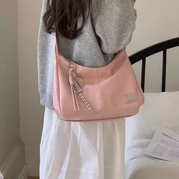 Сумка-тоут в стиле ретро с текстурой, женская, простая, нишевая, сумка на плечо, модная, трендовая сумка через плечо