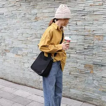 Сумка-тоут в стиле ретро, женская холщовая сумка, однотонная сумка через плечо, холщовая сумка через плечо жёлтый