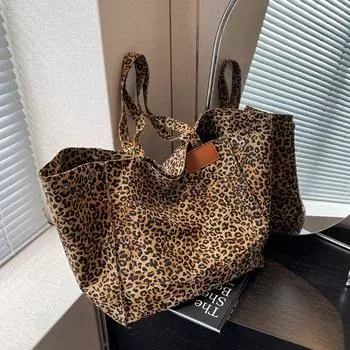 Сумка-тоут винтажная холщовая сумка на плечо модная большая вместительная сумка для школы работы шопинга коричневый