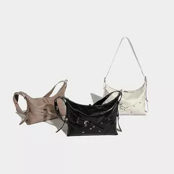 Сумка-тоут вместительная женская 2024 года, модная, мягкая кожа, через плечо, американская, подмышечная, трендовая хаки