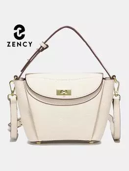 Сумка-тоут Zency Luxury из натуральной кожи для женщин, повседневная, элегантная, для поездок на работу бежевый