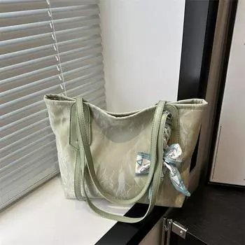 Сумка-тоут женская 2024 года, новая большая вместительная сумка для поездок на работу, летняя сумка для отдыха, персонализированная сумка через плечо для студентов колледжей чёрный