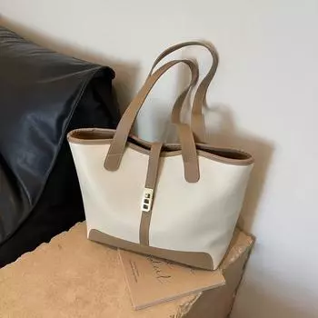 Сумка-тоут женская 2024 новая большая сумка для поездок на работу осенне-зимняя универсальная сумка через плечо студенческая сумка для занятий хаки