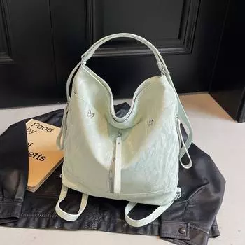 Сумка-тоут женская 2024 новый большой вместительный рюкзак для поездок на работу повседневный многофункциональный сумка-мессенджер через плечо дорожный рюкзак чёрный