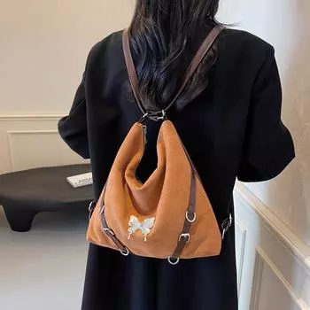 Сумка-тоут женская 2024 новый рюкзак большой вместимости осень-зима универсальная цепная сумка через плечо рюкзак премиум-класса хаки