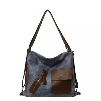 Сумка-тоут женская 2024 новый вместительный рюкзак для поездок на работу универсальная сумка через плечо премиум-класса рюкзак для путешествий на выход синий