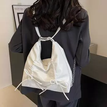 Сумка-тоут женская 2024 новый вместительный рюкзак для поездок на работу универсальная сумка-мессенджер на одно плечо рюкзак премиум-класса серебряный