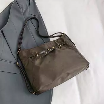 Сумка-тоут женская большая вместительная матовая сумка рюкзак для поездок на работу контрастного цвета дорожный рюкзак-мессенджер