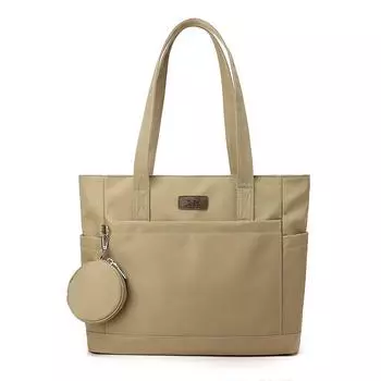 Сумка-тоут женская большая вместительная сумка через плечо хаки