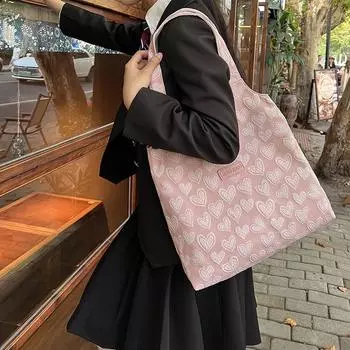 Сумка-тоут женская большая вместительная сумка через плечо с кружевом для поездок на работу белый