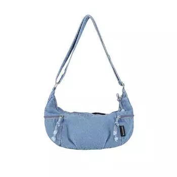 Сумка-тоут женская джинсовая сумка для поездок легкая наплечная сумка светло-синий