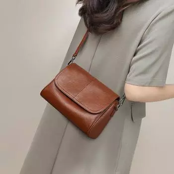 Сумка-тоут женская летняя кожаная на одно плечо роскошная портативная почтовая сумка