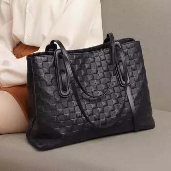 Сумка-тоут женская новая универсальная сумка на одно плечо для поездок на работу большой вместимости из натуральной кожи высокого класса для женщин