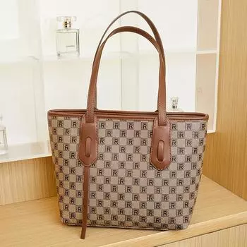 Сумка-тоут женская сумка большая сумка через плечо с напечатанным алфавитом винтажная большая вместительная портативная сумка для поездок на работу