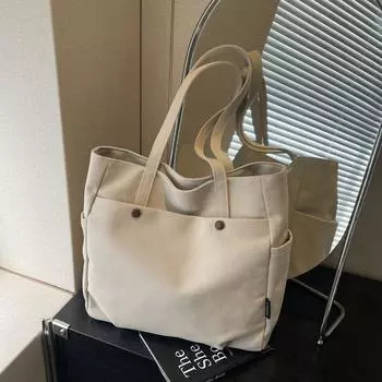 Сумка-тоут женская сумка через плечо большой емкости портативная сумка для поездок на работу чёрный