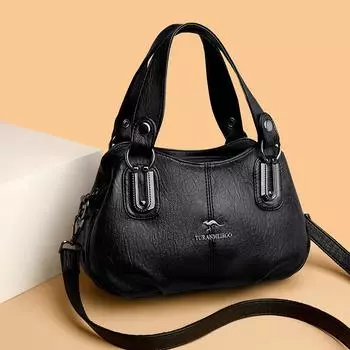 Сумка-тоут женская сумка через плечо на одно плечо сумка When All Match Bag сумка для мам среднего и пожилого возраста сумка на руку маленькая сумка для тела чёрный