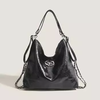 Сумка-тоут женская сумка студенческий повседневный рюкзак с большой вместимостью одно плечевая сумка рюкзак чёрный